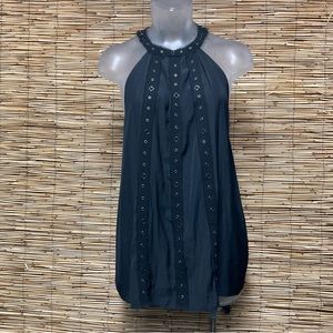 Ramy Brook Collie Black Top Size S Studded Rock